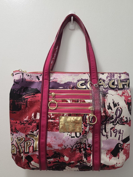 Coach Handbags - Coach Poppy Rehab Graffiti Tote Bag